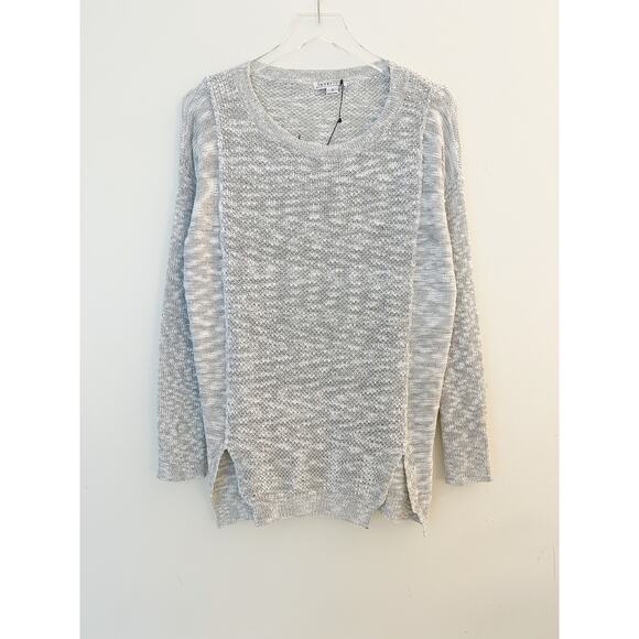 Loveriche Double Split Hem Gray Heather Tunic Sweater Size Small - Picture 1 of 7